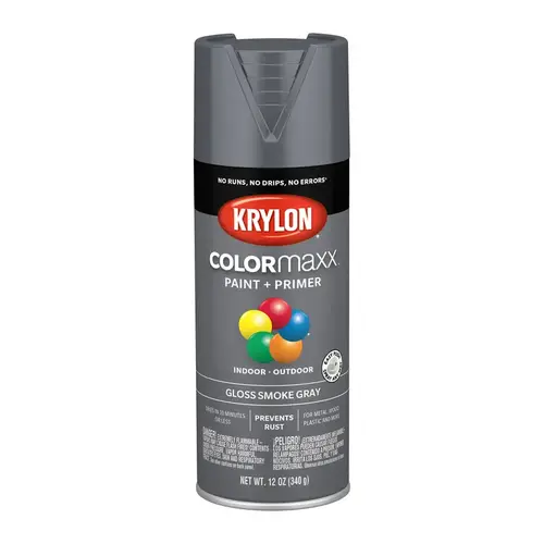 Spray Paint COLORmaxx Gloss Smoke Gray 12 oz Smoke Gray - pack of 6 Spray Paint COLORmaxx Gloss Smoke Gray 12 oz Smoke Gray - pack of 6