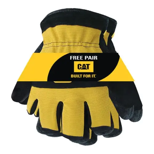 Work Gloves Men's Palm Black/Yellow XL Black/Yellow Pair Work Gloves Men's Palm Black/Yellow XL Black/Yellow Pair