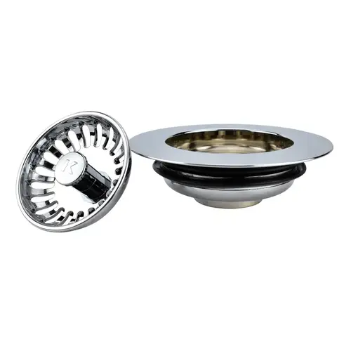 Strainer and Stopper Topper 4-1/2" D Polished Polished