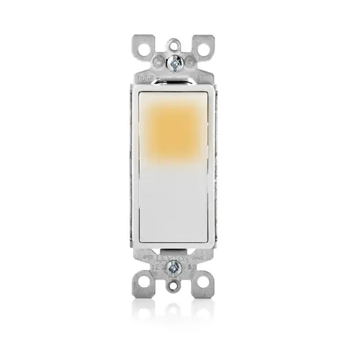 3-Way Illuminated Switch Decora 15 amps Three Pole Rocker White White 3-Way Illuminated Switch Decora 15 amps Three Pole Rocker White White