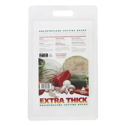 Cutting Board 16" L X 10" W X 0.63" Polyethylene White