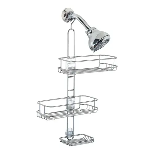 Shower Caddy Linea 22" H X 10.5" W X 4.5" L Silver Silver Shower Caddy Linea 22" H X 10.5" W X 4.5" L Silver Silver