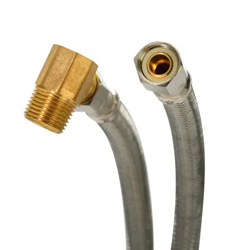 Dishwasher Supply Line 3/8" Compression T X 3/8" D Compression 72" Braided Stainless Steel Dishwasher - pack of 10