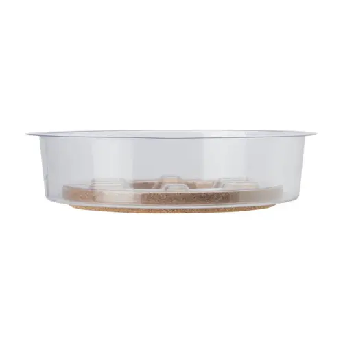 Plant Saucer 1.5" H X 10" D Cork/Plastic Hybrid Clear Clear Plant Saucer 1.5" H X 10" D Cork/Plastic Hybrid Clear Clear