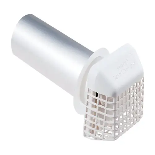Dryer Vent Hood 4" W X 4" L White Aluminum/Plastic White Dryer Vent Hood 4" W X 4" L White Aluminum/Plastic White