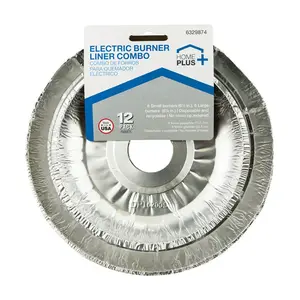 Home Plus D62120-XCP12 Electric Burner Liner Durable Foil Assorted in. W Silver Silver - pack of 12