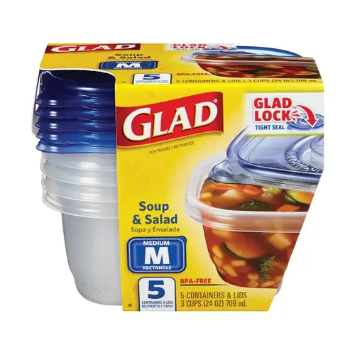 Food Storage Container 24 oz Clear Clear Food Storage Container 24 oz Clear Clear