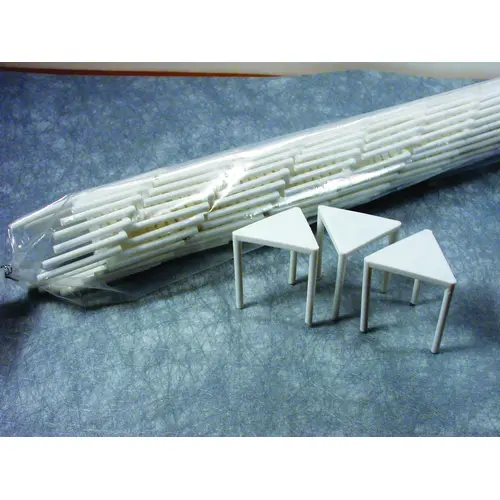 Goldmax Plastic White Box Pizza Stand, 100 Count Goldmax Plastic White Box Pizza Stand, 100 Count