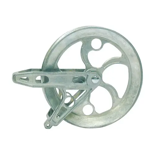 Clothesline Pulley, 6-1/2 in OD, Metal Zinc