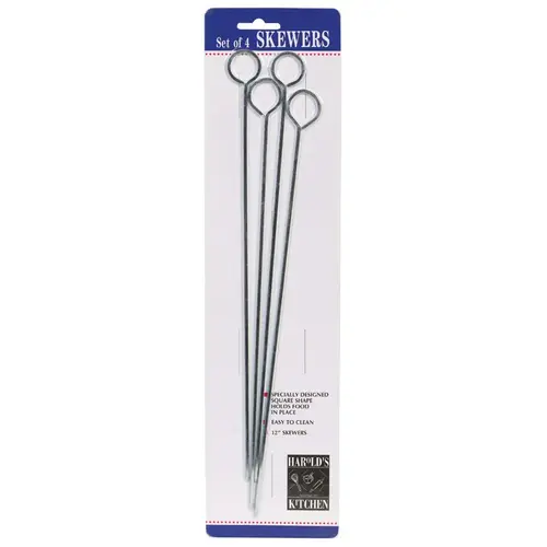 Barbecue Skewers Silver Chrome Silver Barbecue Skewers Silver Chrome Silver