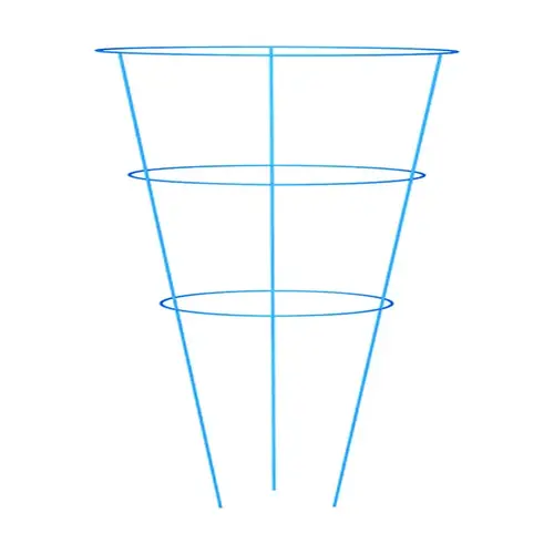 Tomato Cage Vibrant 42" H X 16" W Assorted Steel Assorted Tomato Cage Vibrant 42" H X 16" W Assorted Steel Assorted