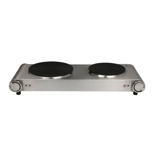 Double Hot Plate with Die Cast Burner Metallic Double Hot Plate with Die Cast Burner Metallic