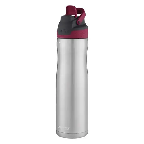 Water Bottle AutoSeal Chill 24 oz Maroon/Silver BPA Free Maroon/Silver Water Bottle AutoSeal Chill 24 oz Maroon/Silver BPA Free Maroon/Silver