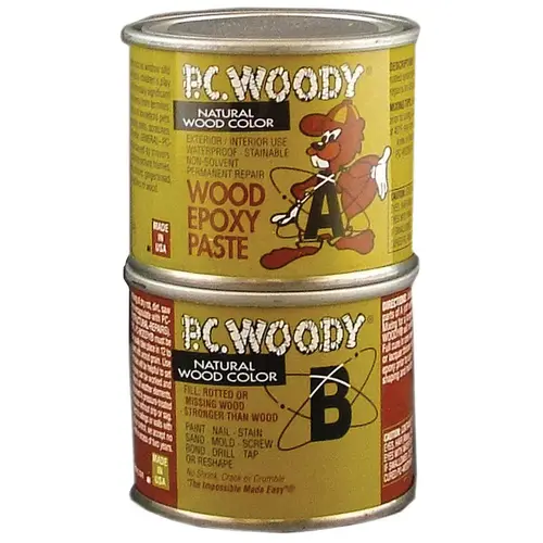Two Part Wood Epoxy Paste Tan 12 oz Two Part Wood Epoxy Paste Tan 12 oz