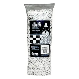 ELITE 106-4PLY-#32-XCP6 Mop Head #32 Cut End 4-Ply Cotton - pack of 6