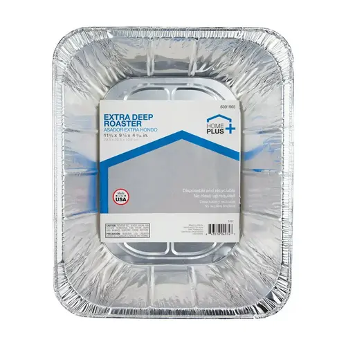 Deep Roaster 9-1/4" W X 11-3/4" L Silver Silver - pack of 12