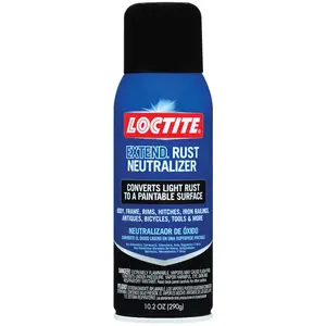 Loctite 633877 EXTEND Rust Neutralizer Spray, Aerosol Can - Converts & Seals Surface Rust for Iron & Steel, Ready for Painting, Indoor & Outdoor Use, Fast-Drying & Paintable Surface - 10.25 oz Clear