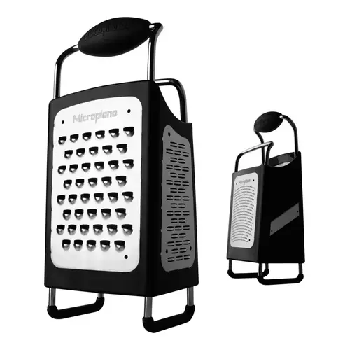 4 Sided Box Grater Black Plastic/Stainless Steel Black 4 Sided Box Grater Black Plastic/Stainless Steel Black