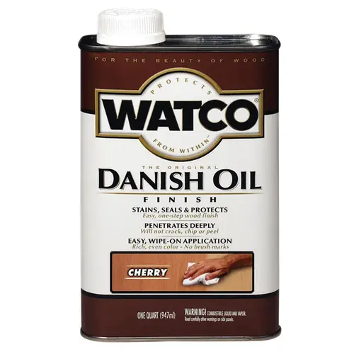 Danish Oil, Cherry, Liquid, 1 qt, Can Danish Oil, Cherry, Liquid, 1 qt, Can
