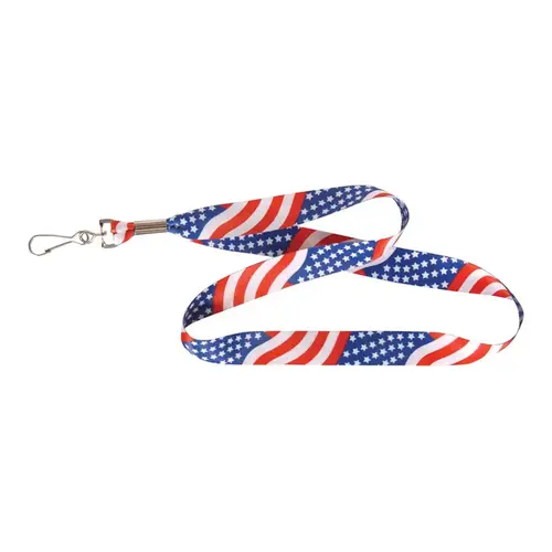 Lanyard American Flag Polyester Multicolored Decorative Key Chain Multicolored Lanyard American Flag Polyester Multicolored Decorative Key Chain Multicolored