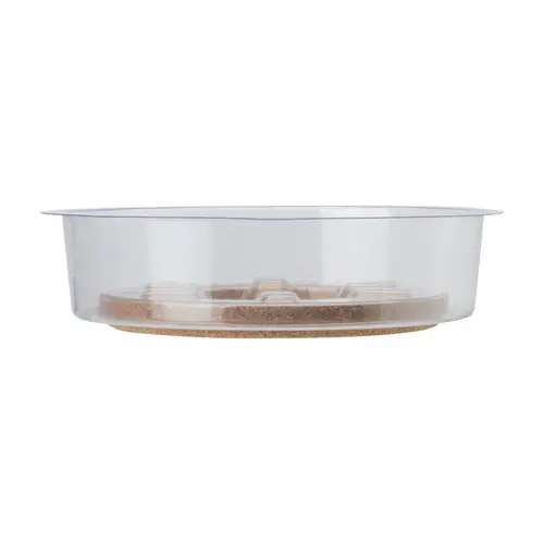 Plant Saucer 1.5" H X 8" D Cork/Plastic Hybrid Clear Clear - pack of 24 Plant Saucer 1.5" H X 8" D Cork/Plastic Hybrid Clear Clear - pack of 24