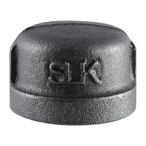 Pipe Decor 4698130 Cap 1/2" FIP X 1/2" D FPT Black Malleable Iron 1 1/4" L Black