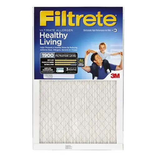 Allergen Air Filter 24" W X 24" H X 1" D Fiberglass 13 MERV Pleated - pack of 6 Allergen Air Filter 24" W X 24" H X 1" D Fiberglass 13 MERV Pleated - pack of 6