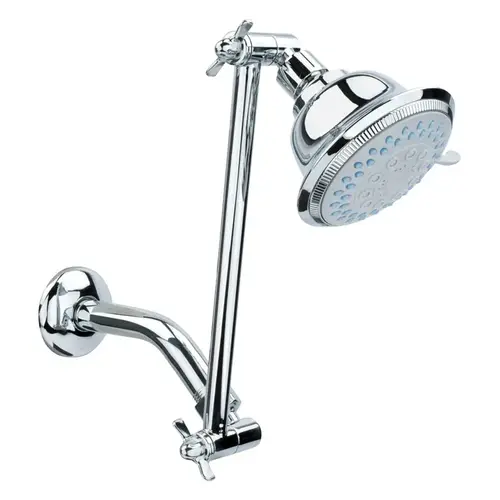 Adjustable Showerhead Chrome PVC 5 settings 1.8 gal Chrome Adjustable Showerhead Chrome PVC 5 settings 1.8 gal Chrome
