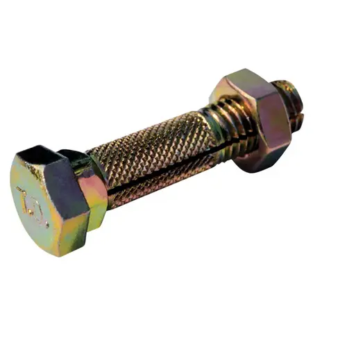 6 In. Zinc Plated Metal Slotted Bolt With Nut - pack of 8