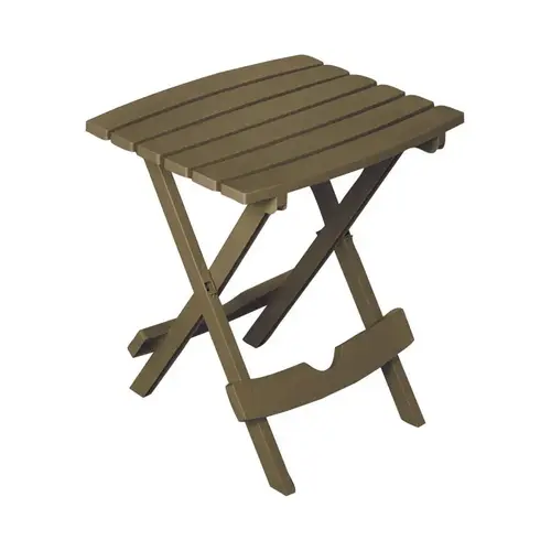 Side Table Quik-Fold Earth Brown Rectangular Resin Folding Earth Brown Side Table Quik-Fold Earth Brown Rectangular Resin Folding Earth Brown
