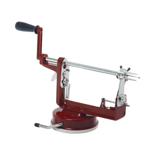 Slicer and Corer Apple Master Red Cast Iron Red Slicer and Corer Apple Master Red Cast Iron Red
