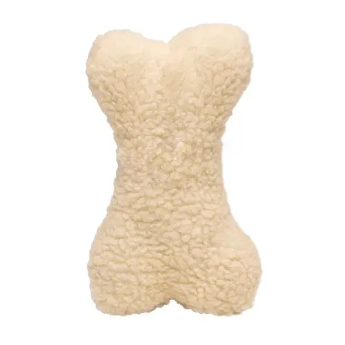 Fleece Bone Dog Toy Digger's White Bone Plush Large White