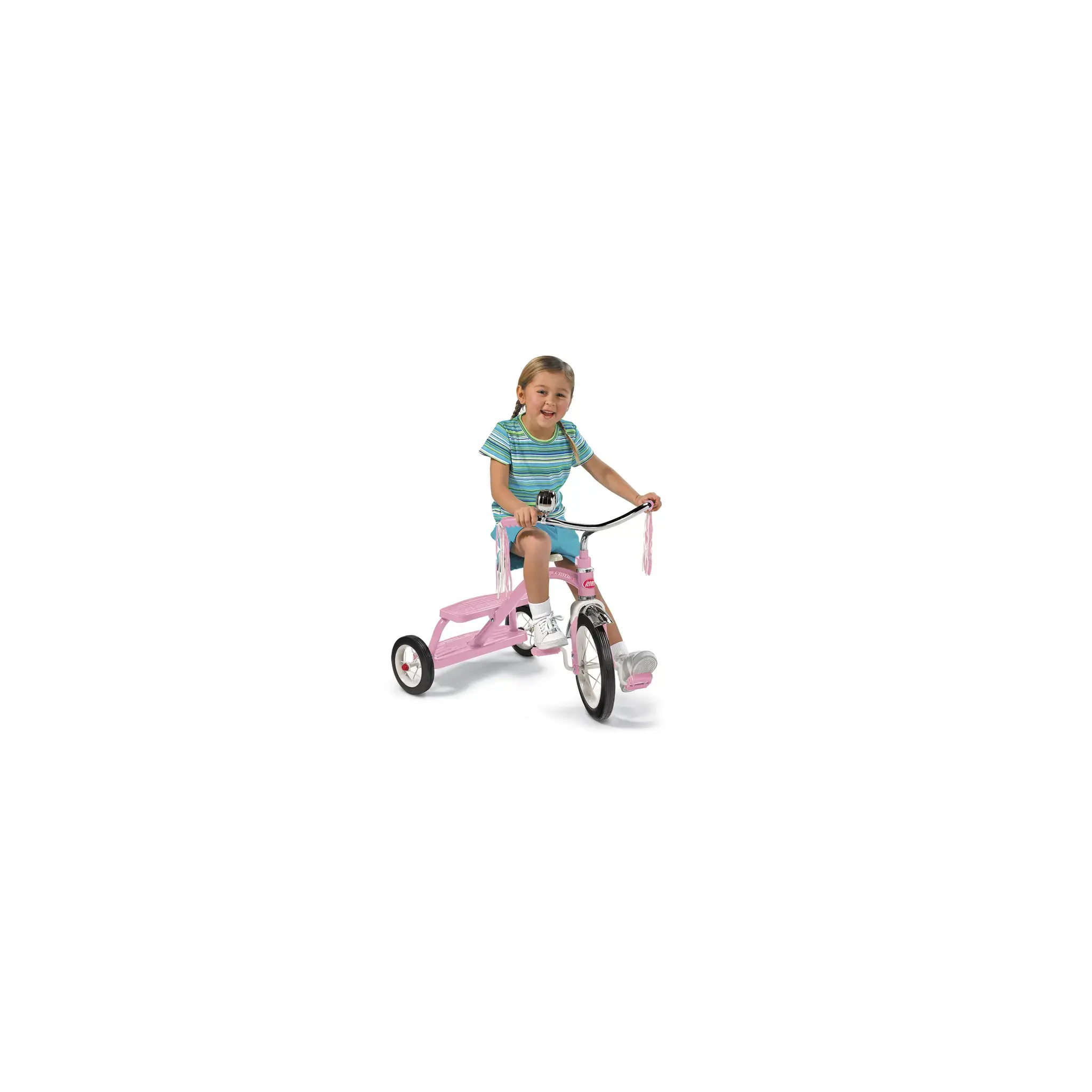 Radio Flyer 3-en-1 Tricycle de balades, Tricycle Rose pour Tout-Petits de 1, 5 à 5 Ans