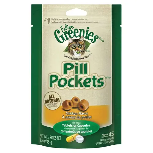 Food Pill Pockets Adult Chicken Cat Grain Free 1.6 oz Food Pill Pockets Adult Chicken Cat Grain Free 1.6 oz