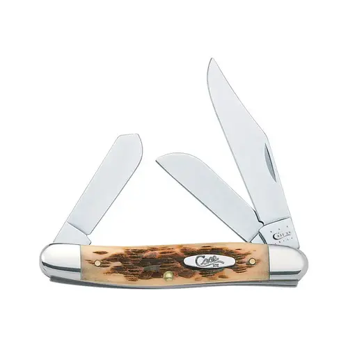 Pocket Knife Stockman Amber Stainless Steel 3.88" Brown Pocket Knife Stockman Amber Stainless Steel 3.88" Brown