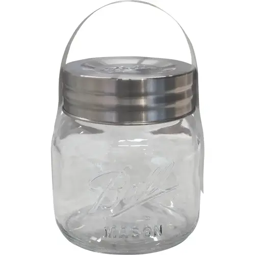 Storage Canning Jar, 64 oz Capacity, Glass, Clear, 5-3/4 in W, 6-1/2 in H Storage Canning Jar, 64 oz Capacity, Glass, Clear, 5-3/4 in W, 6-1/2 in H
