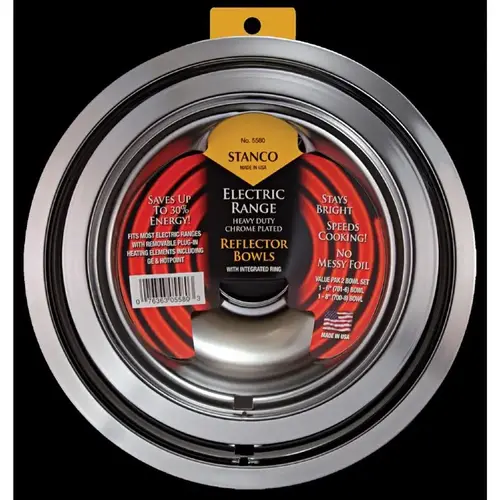 Reflector Bowl Steel 6 and 8" W Chrome Pair Reflector Bowl Steel 6 and 8" W Chrome Pair