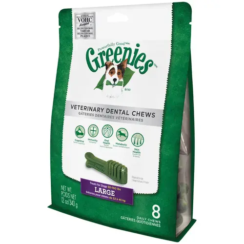 Large Dog Original Flavor Dental Dog Treat - pack of 8