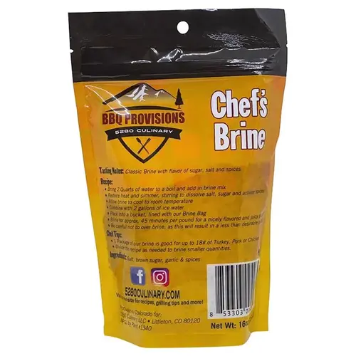 Brine Mix BBQ Provisions Chefs Brine 16 oz