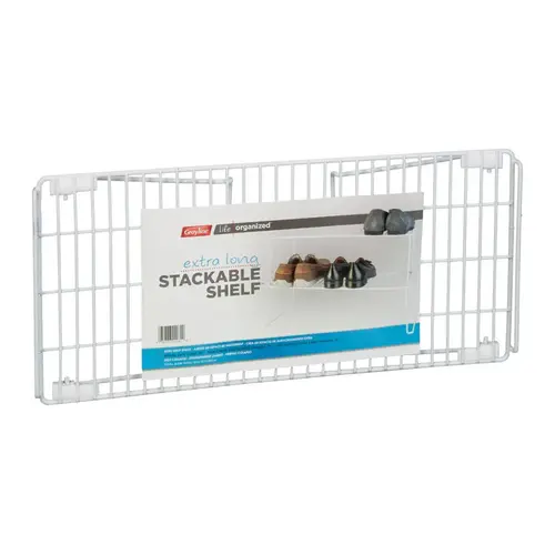 Stackable Shelf Life Organized 7-1/2" H X 10" W X 22" L PE Coated White PE Coated Stackable Shelf Life Organized 7-1/2" H X 10" W X 22" L PE Coated White PE Coated