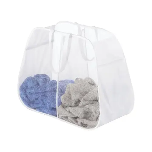 Hamper Pop N' Fold White Duramesh Nylon White Hamper Pop N' Fold White Duramesh Nylon White