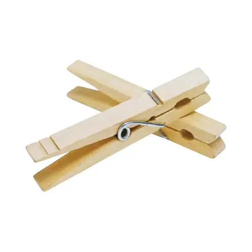 Spring Hardwood Clothespins (100-Pack) Natural
