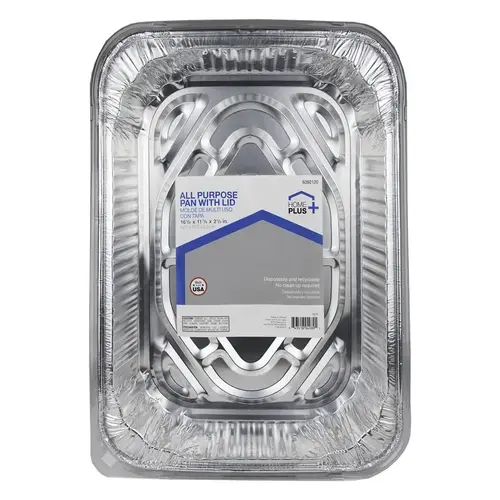 All Purpose Pan Durable Foil 11-7/8" W X 16-5/8" L Silver Silver - pack of 12