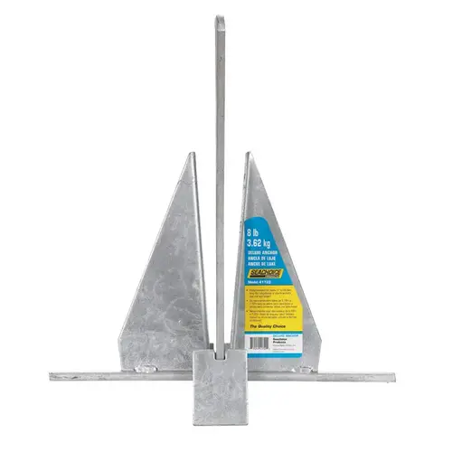 8 Lb. Aluminum Coated Galvanized Anchor Silver 8 Lb. Aluminum Coated Galvanized Anchor Silver