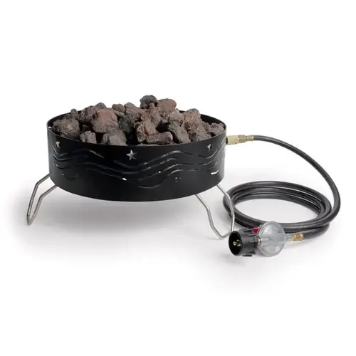 58041 CAMPFIRE PRTABL W/8FT HOSE+REGULATOR14.5 Black 58041 CAMPFIRE PRTABL W/8FT HOSE+REGULATOR14.5 Black