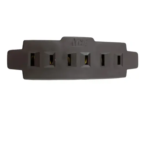 Adapter Polarized 3 outlets Brown Adapter Polarized 3 outlets Brown