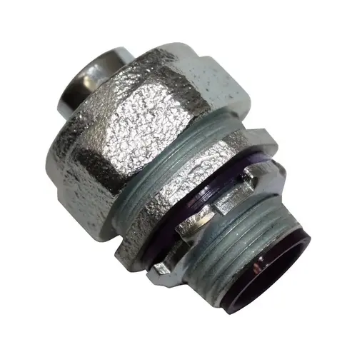 Straight Connector ProConnex 1/2" D Zinc-Plated Iron For Liquid Tight Straight Connector ProConnex 1/2" D Zinc-Plated Iron For Liquid Tight