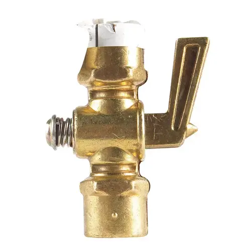 Pipe Valve 1/4" FPT T X 1/4" S FPT Brass Gold
