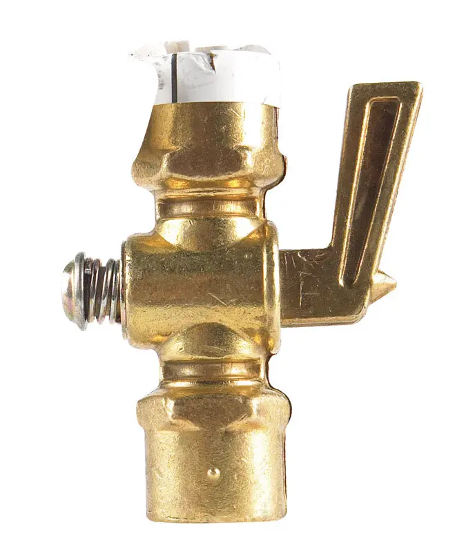 JMF COMPANY Pipe Valve 1/4 FPT T X 1/4 S FPT Brass Gold 4179867