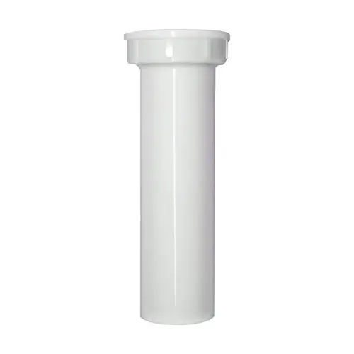 Sink Strainer Tailpiece 1-1/2" x 6" Plastic - White Sink Strainer Tailpiece 1-1/2" x 6" Plastic - White